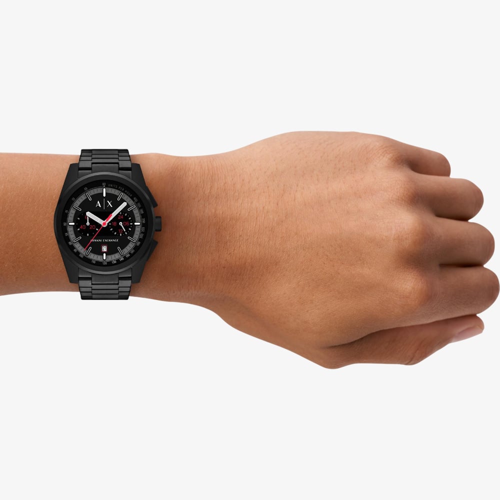 Armani Exchange Mens Parker Black Chronograph Watch AX2864