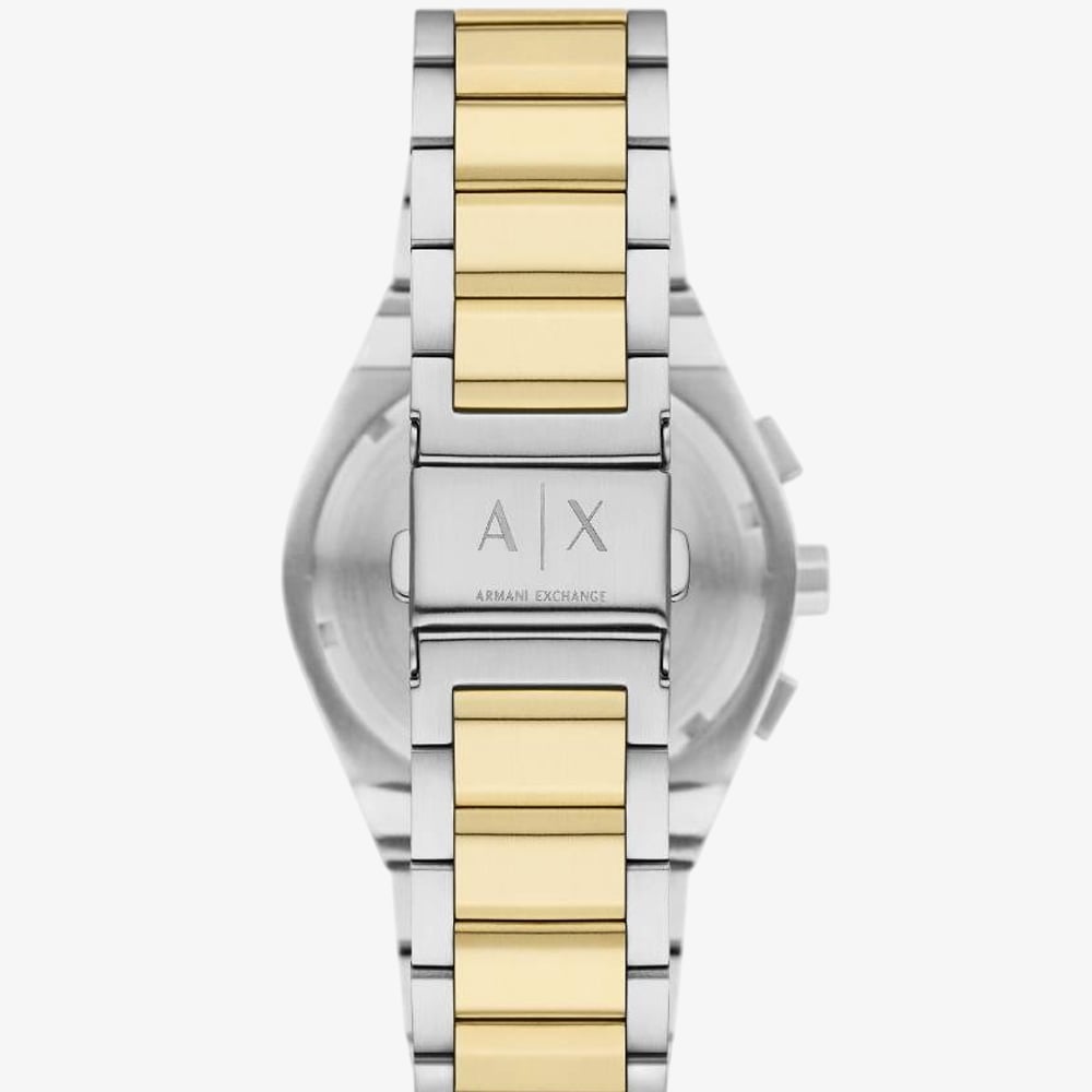 Armani Exchange Mens Rafael Two-Tone Green Chronograph Watch AX4184