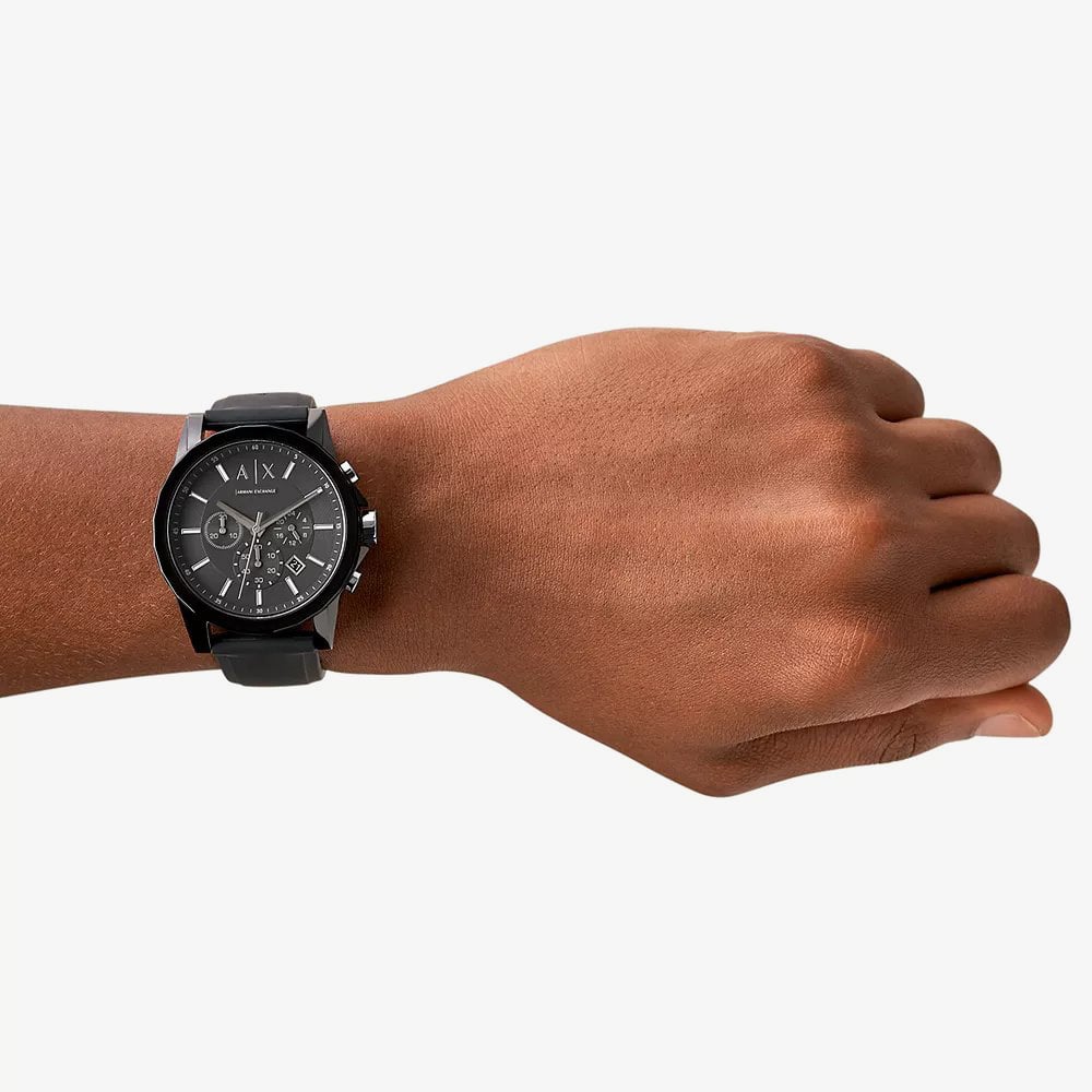 Armani Exchange Mens Outerbanks Black Chronograph Watch AX1326