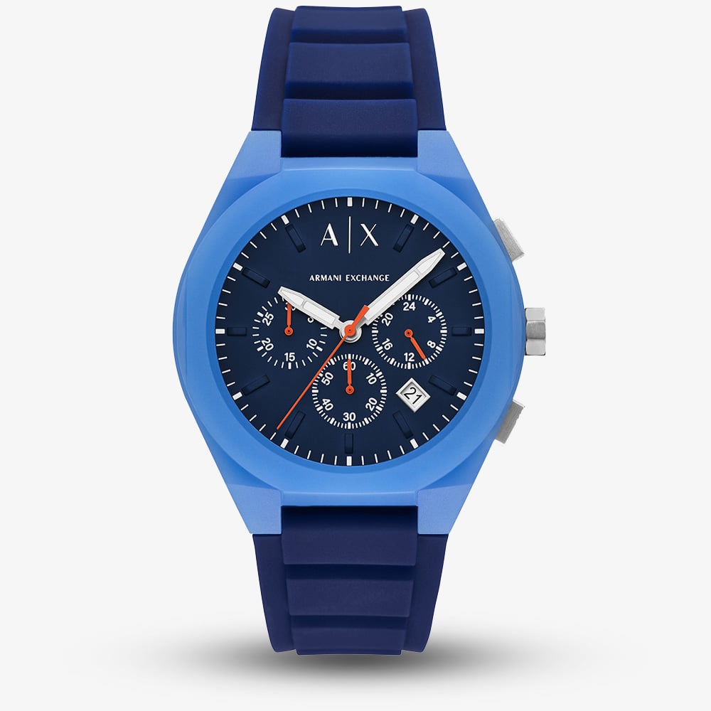 Armani Exchange Mens Sync Two Tone Blue Chronograph Watch AX4170 Armani Exchange Mens Sync Two Tone Blue Chronograph Watch AX4170