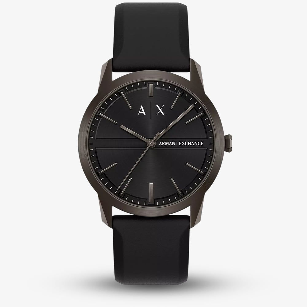 Armani Exchange Mens Lexon Black Silicone Strap Watch AX2652