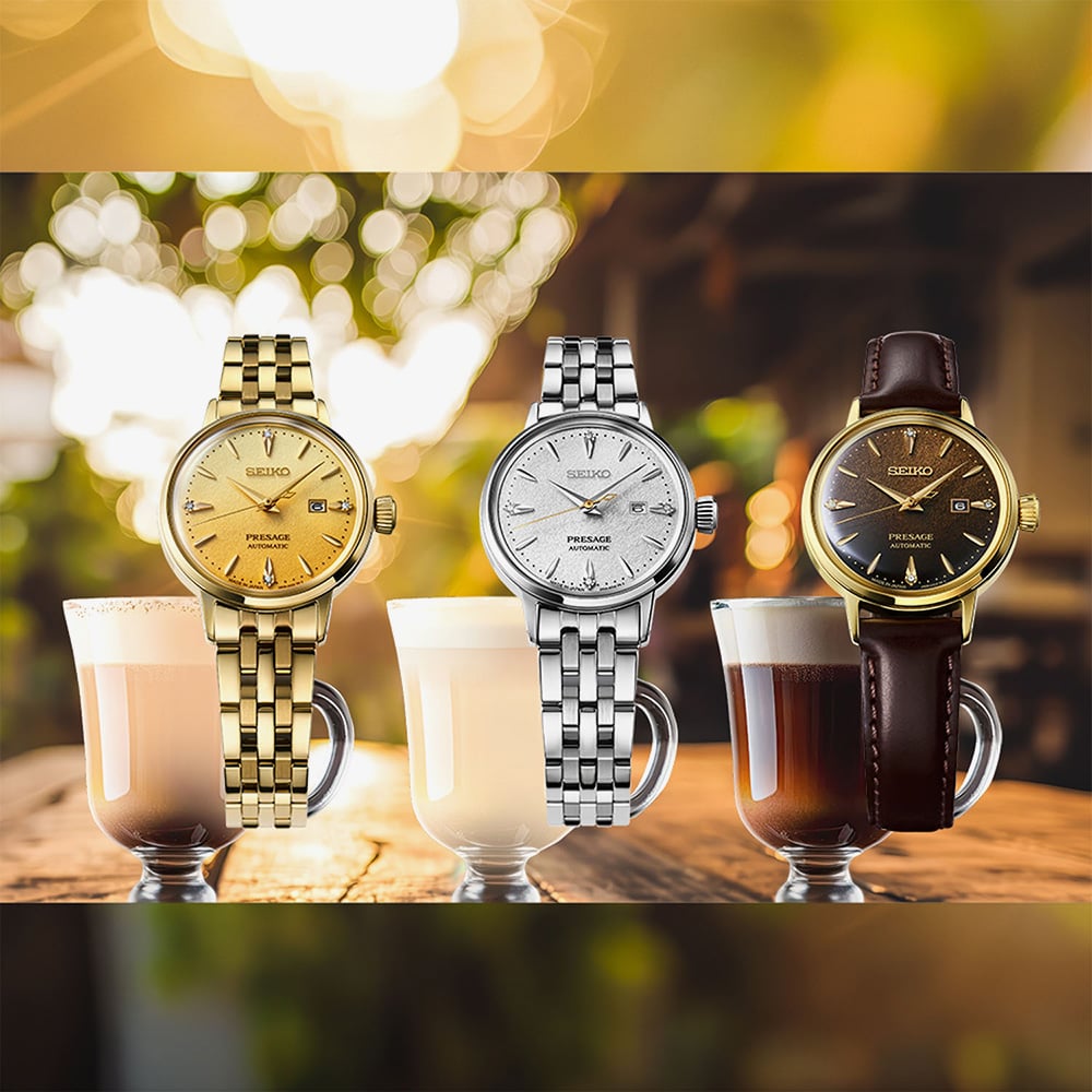 Seiko Ladies Presage Cocktail Time Jamaican Coffee Diamond Watch SRE020J1