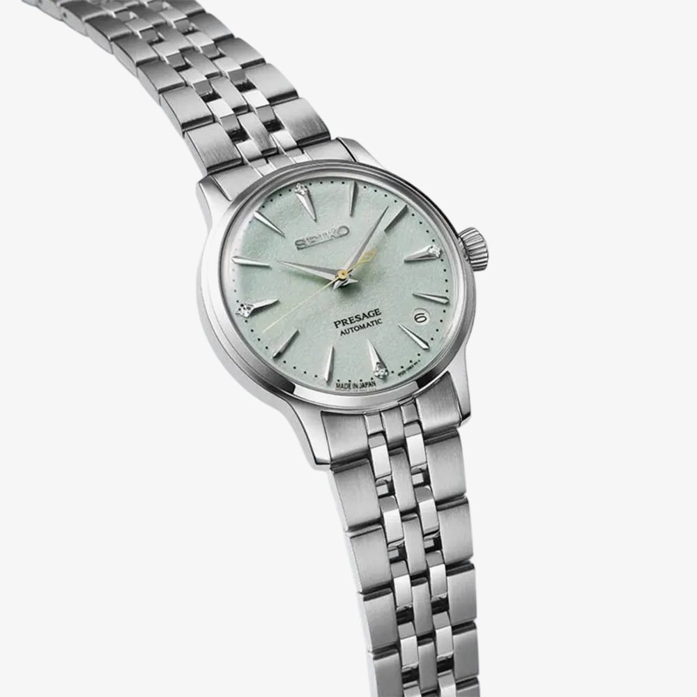 Seiko Ladies Presage Cocktail Time Frozen Mojito Diamond Watch SRPL63J1