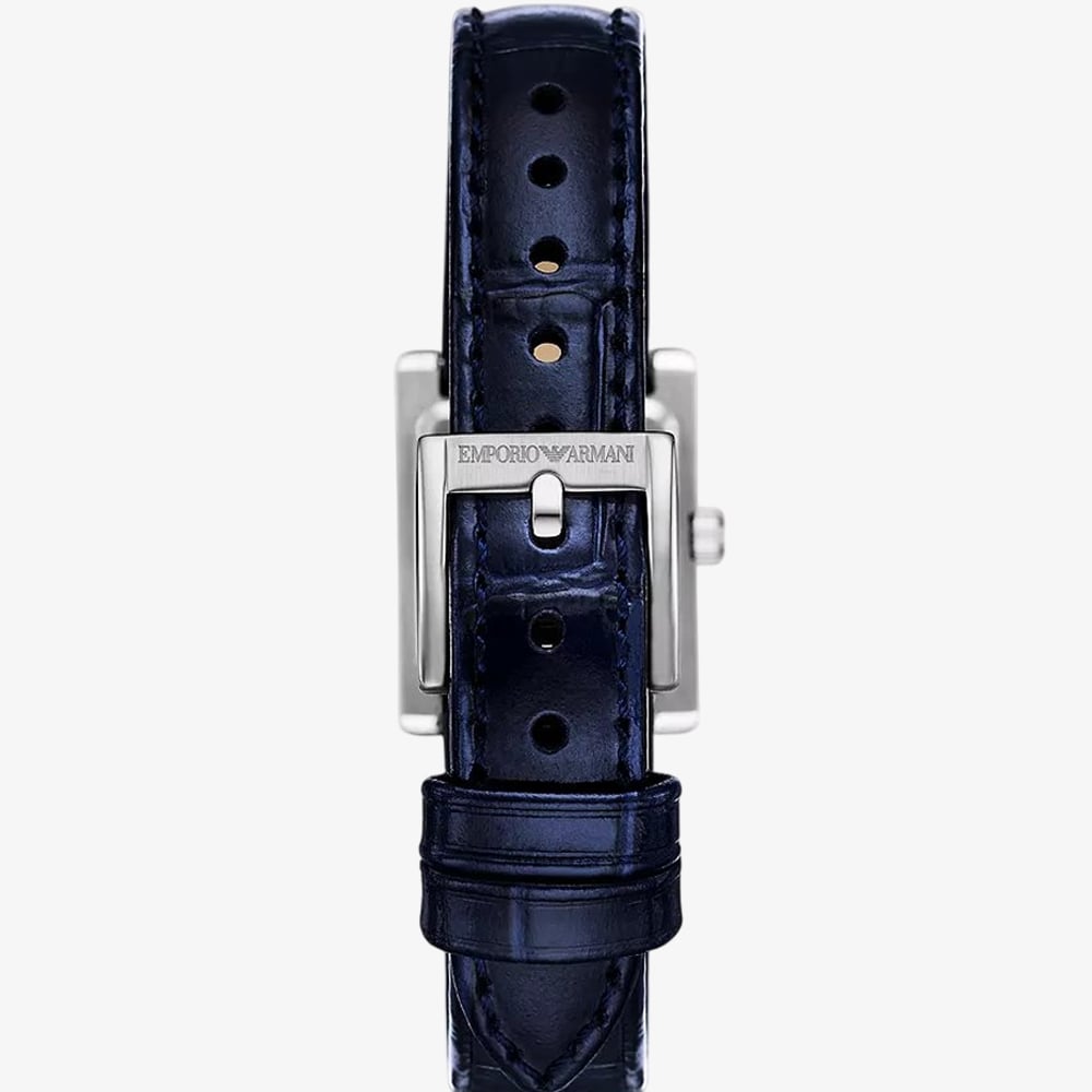Emporio Armani Ladies Genni Blue Leather Strap Watch AR11718
