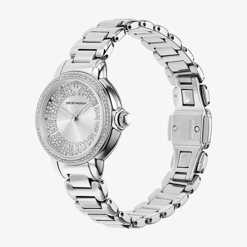 Emporio Armani Ladies Mia Silver Watch AR11632