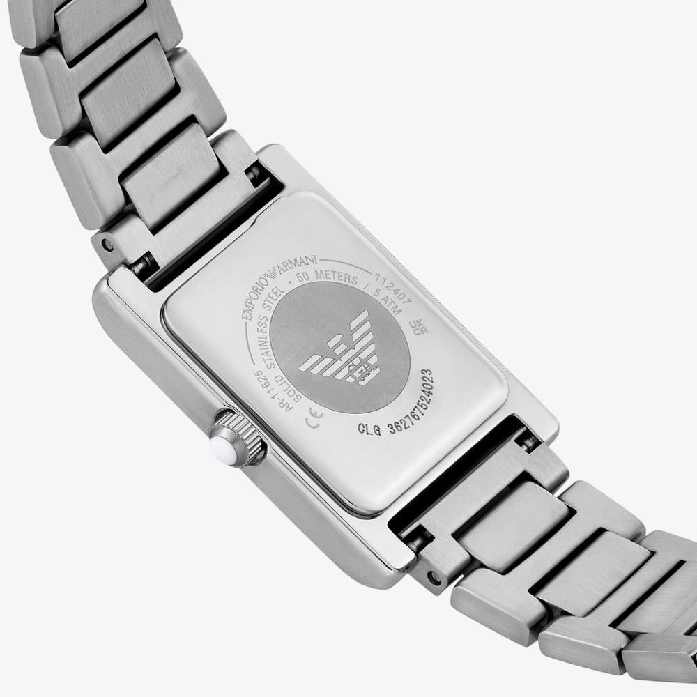 Emporio Armani Ladies Genni Rectangle Crystal Watch AR11625