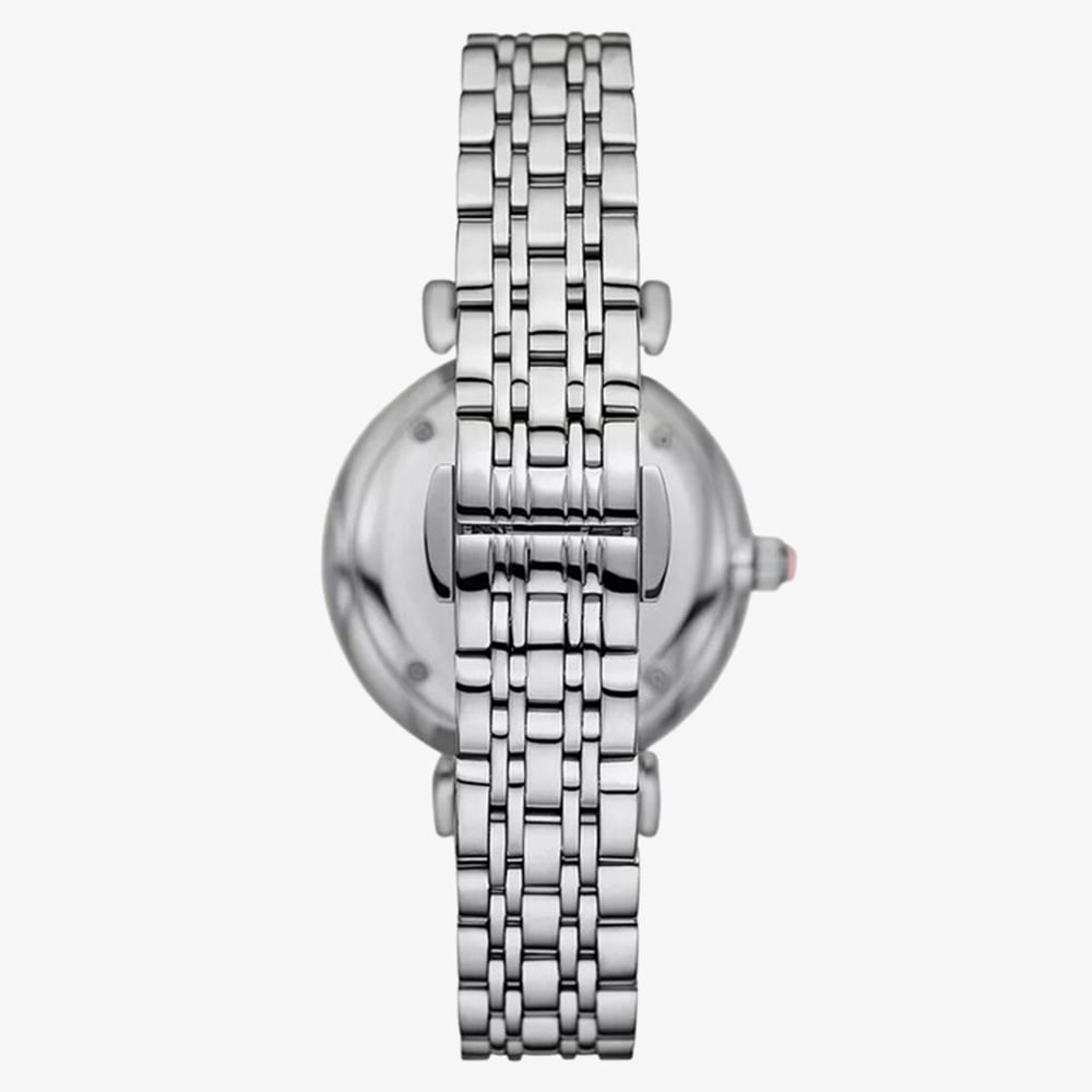 Emporio Armani Ladies Gianni Stone Set Pink Dial Watch AR11686