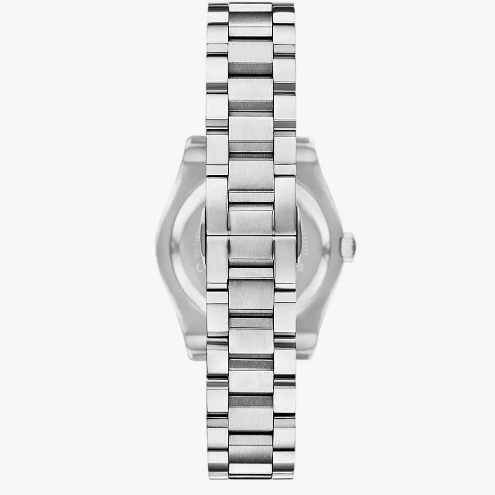 Emporio Armani Ladies Federica Silver Mother Of Pearl Dial Watch AR11723