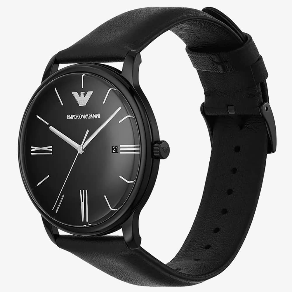 Emporio Armani Mens Minimalistic Black Watch AR11573