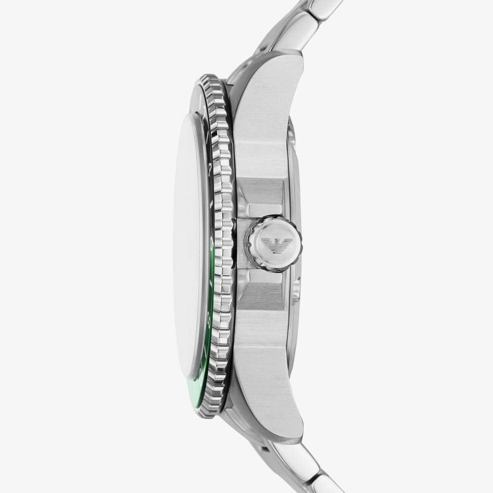 Emporio Armani Diver Black & Green GMT Watch AR11589