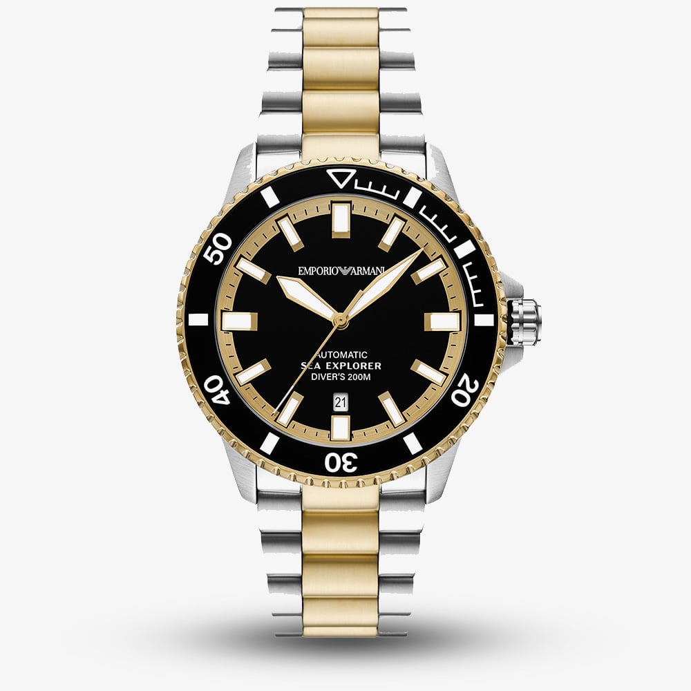 Click to view product details and reviews for Emporio Armani Mens Sea Explorer Black Dial Automatic Watch Ar60089.