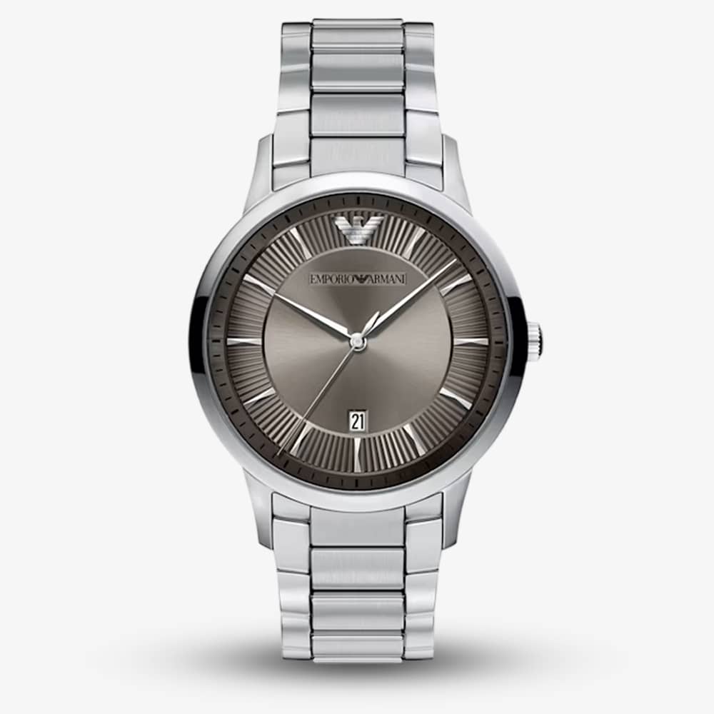 Emporio Armani Mens Archetipo Grey Dial Bracelet Watch AR11825
