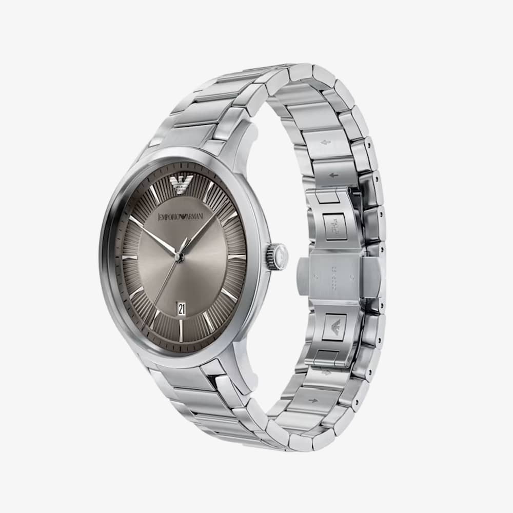 Emporio Armani Mens Archetipo Grey Dial Bracelet Watch AR11825