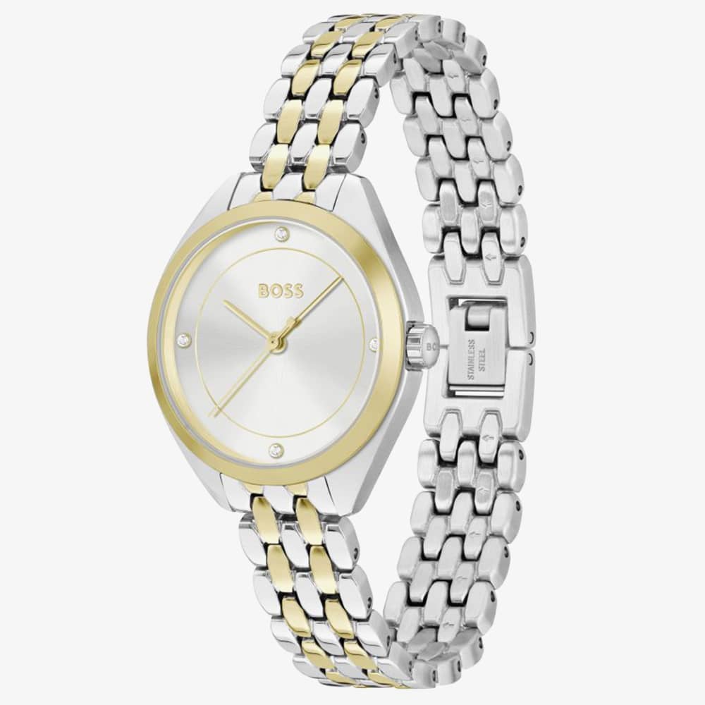 BOSS Mae Two Tone Crystal Watch 1502724
