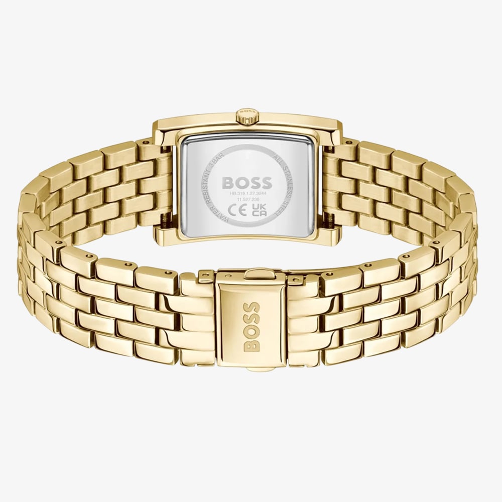 BOSS Ladies Lucy Gold Tone Green Dial Watch 1502785