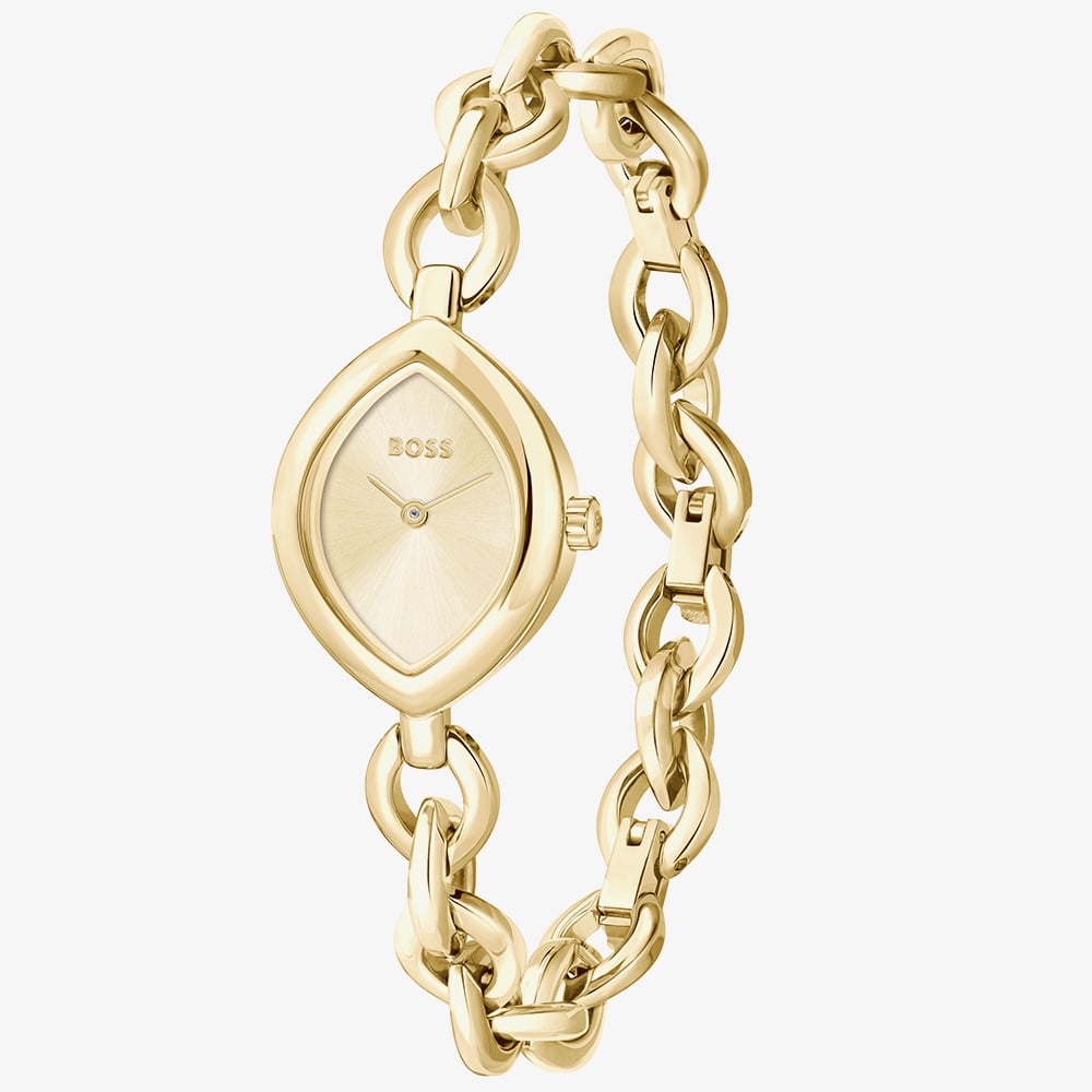 BOSS Ladies Fiora Gold Plated Bracelet Watch 1502839