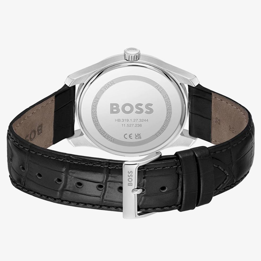 BOSS Principle Black Leather Watch 1514122
