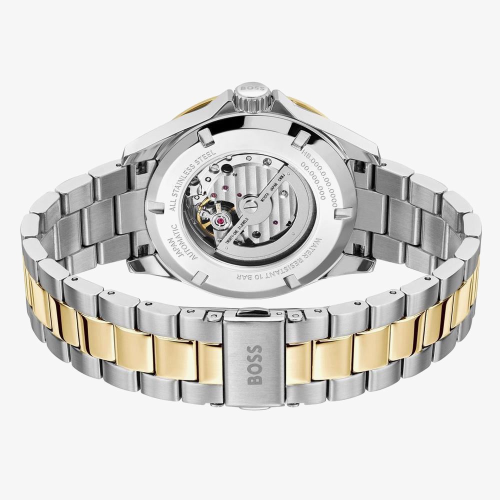 BOSS Troper Automatic Two Tone Blue Dial Watch 1514201