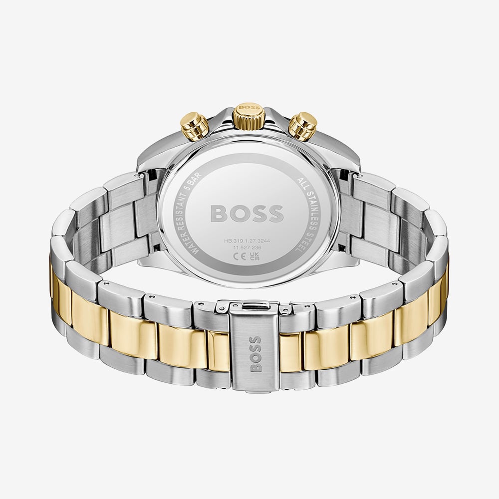 BOSS Mens Hero 2.0 Two Tone Black & Gold Chronograph Watch 1514269