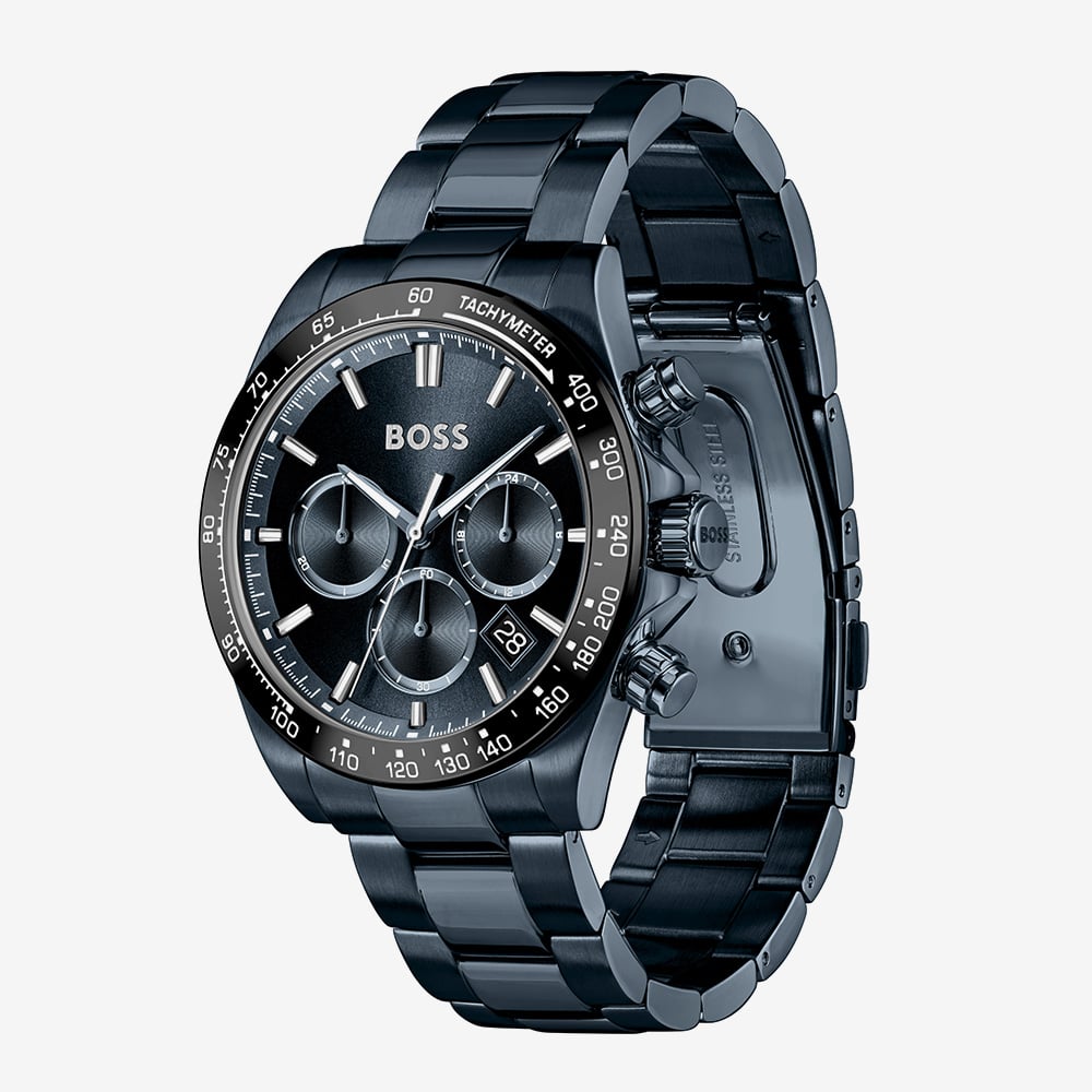 BOSS Mens Hero 2.0 Blue Black Tone Chronograph Watch 1514270