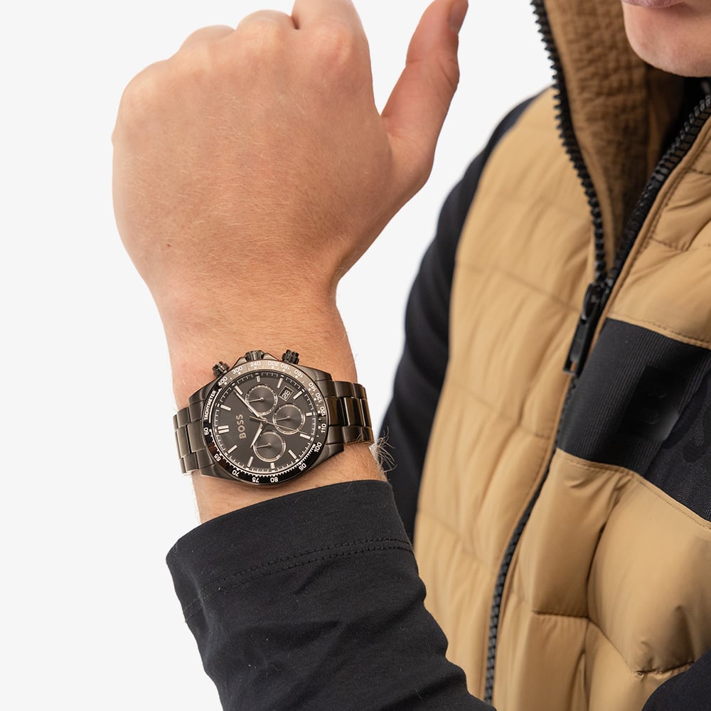 BOSS Mens Hero 2.0 Black Chronograph Watch 1514271