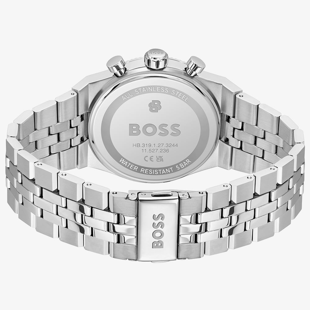 BOSS Mens Candor Prime Chronograph Black Bracelet Watch 1514307