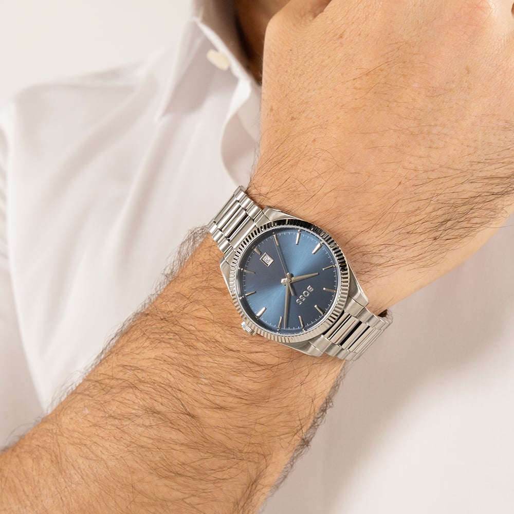 BOSS Mens Cheswick Blue Bracelet Watch 1514309