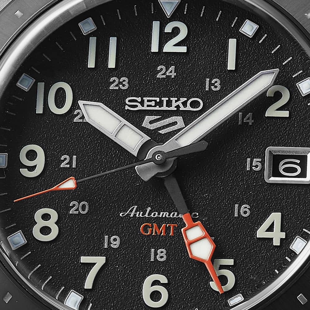 Seiko 5 Sports Deception Mechanical GMT Black Watch SSK025K1
