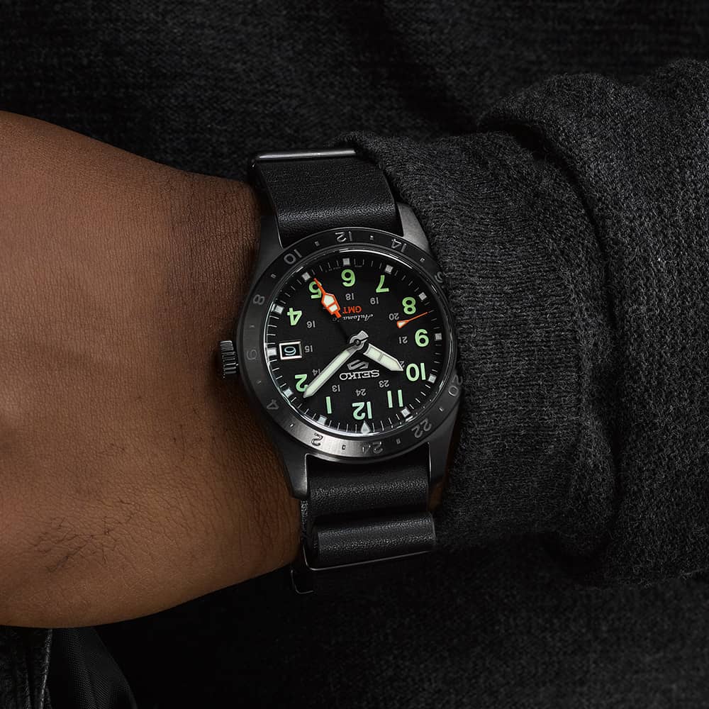 Seiko 5 Sports Deception Mechanical GMT Black Watch SSK025K1
