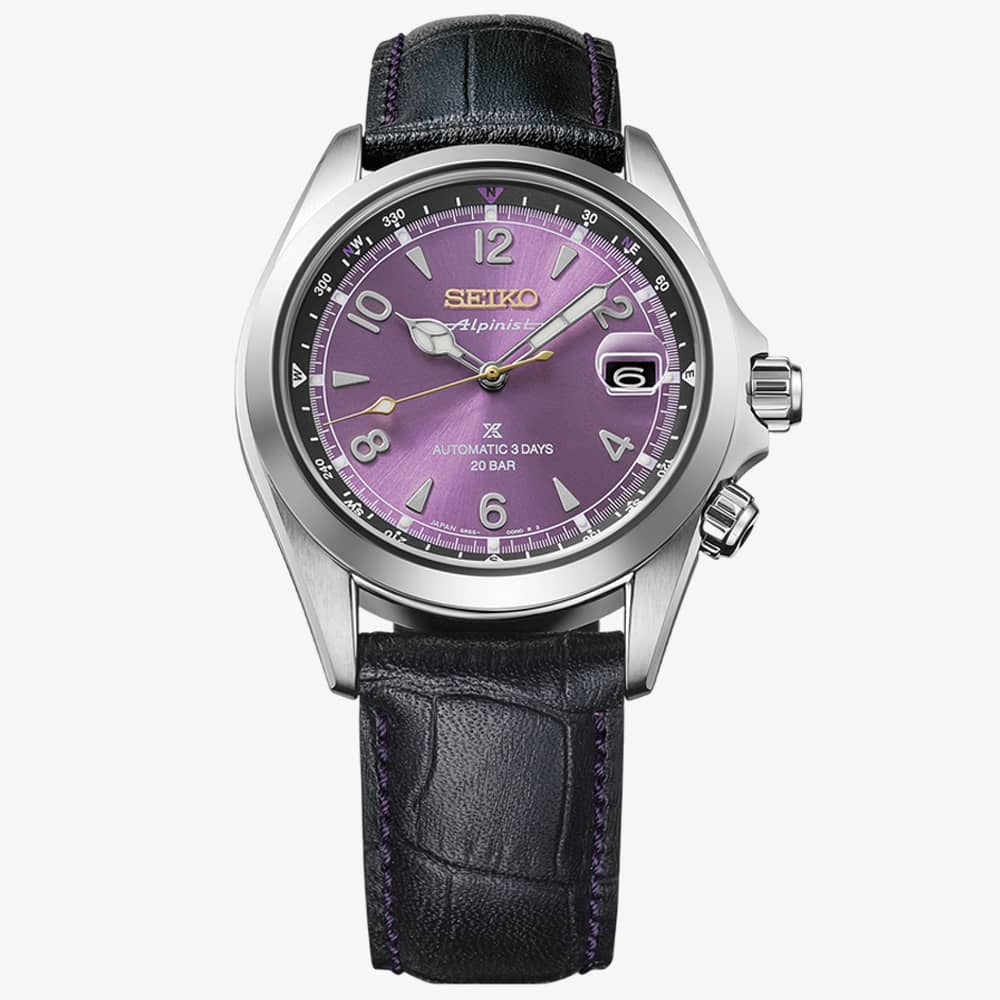 Seiko Mens Limited Edition Prospex Alpinist 145th Anniversary Purple Dial Strap Watch HBC006J1