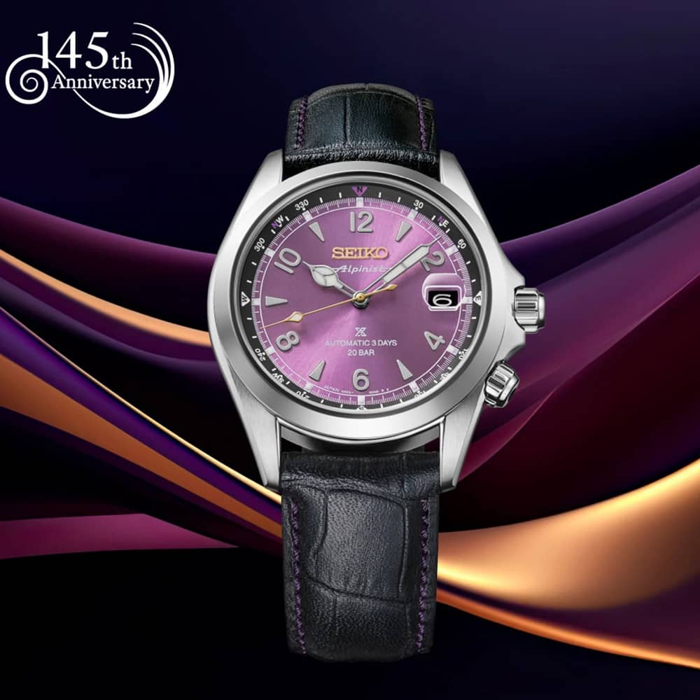 Seiko Mens Limited Edition Prospex Alpinist 145th Anniversary Purple Dial Strap Watch HBC006J1