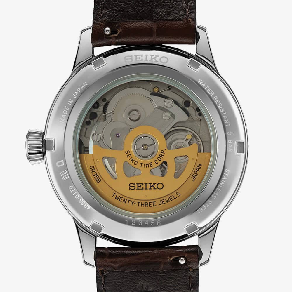 Seiko Mens Presage Midnight Blue Moon Cocktail Time Watch SRPK15J1