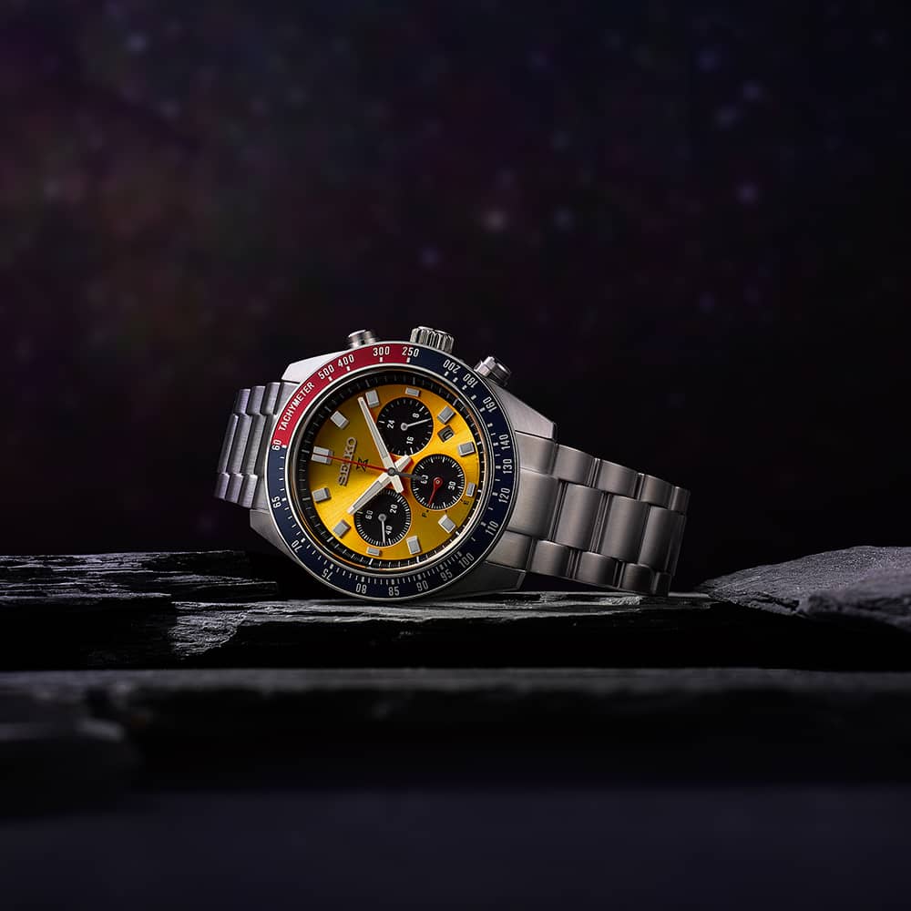 Seiko Prospex Pogue Solar 1969 Re-Interpretation Yellow Watch SSC947P1