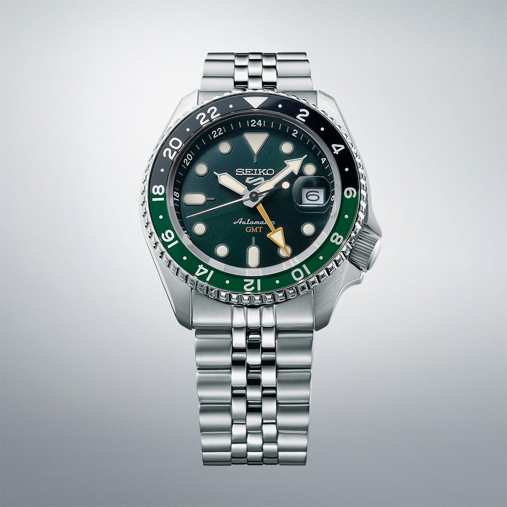 Seiko 5 Sports SKX Series GMT Green Dial Watch SSK035K1
