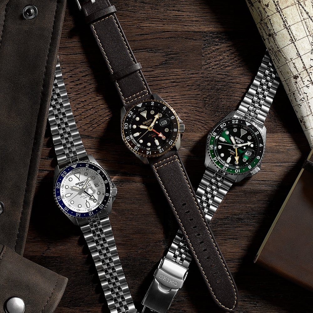 Seiko 5 Sports SKX Series GMT Blue & Black Watch SSK033K1