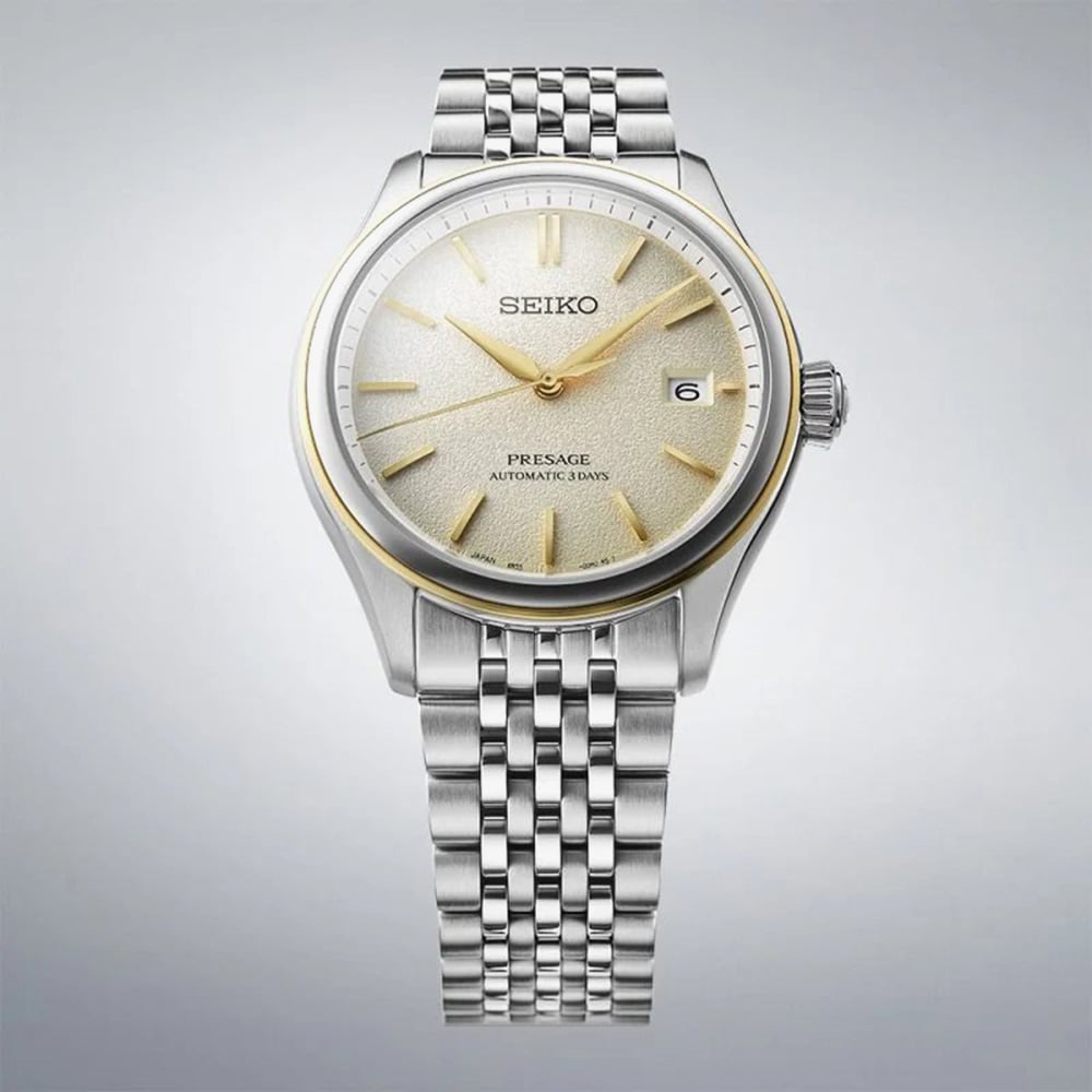 Seiko Presage Classic Series Delicate Cream Silk Watch SPB478J1