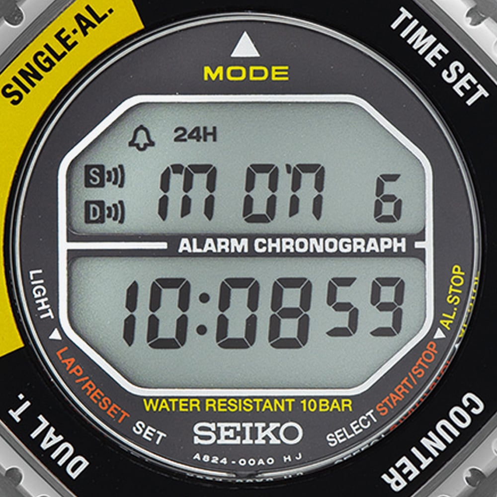 Seiko Digital Yellow & Black Bracelet Watch SMGG17P1