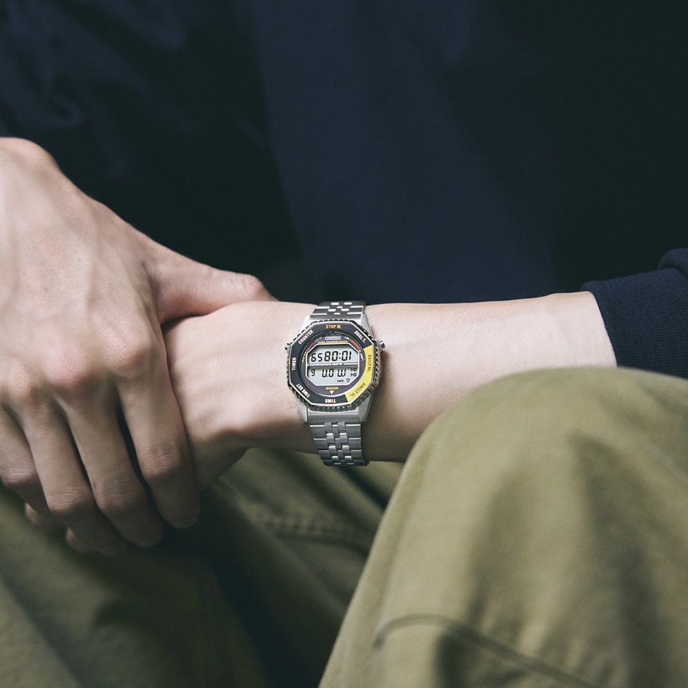 Seiko Digital Yellow & Black Bracelet Watch SMGG17P1