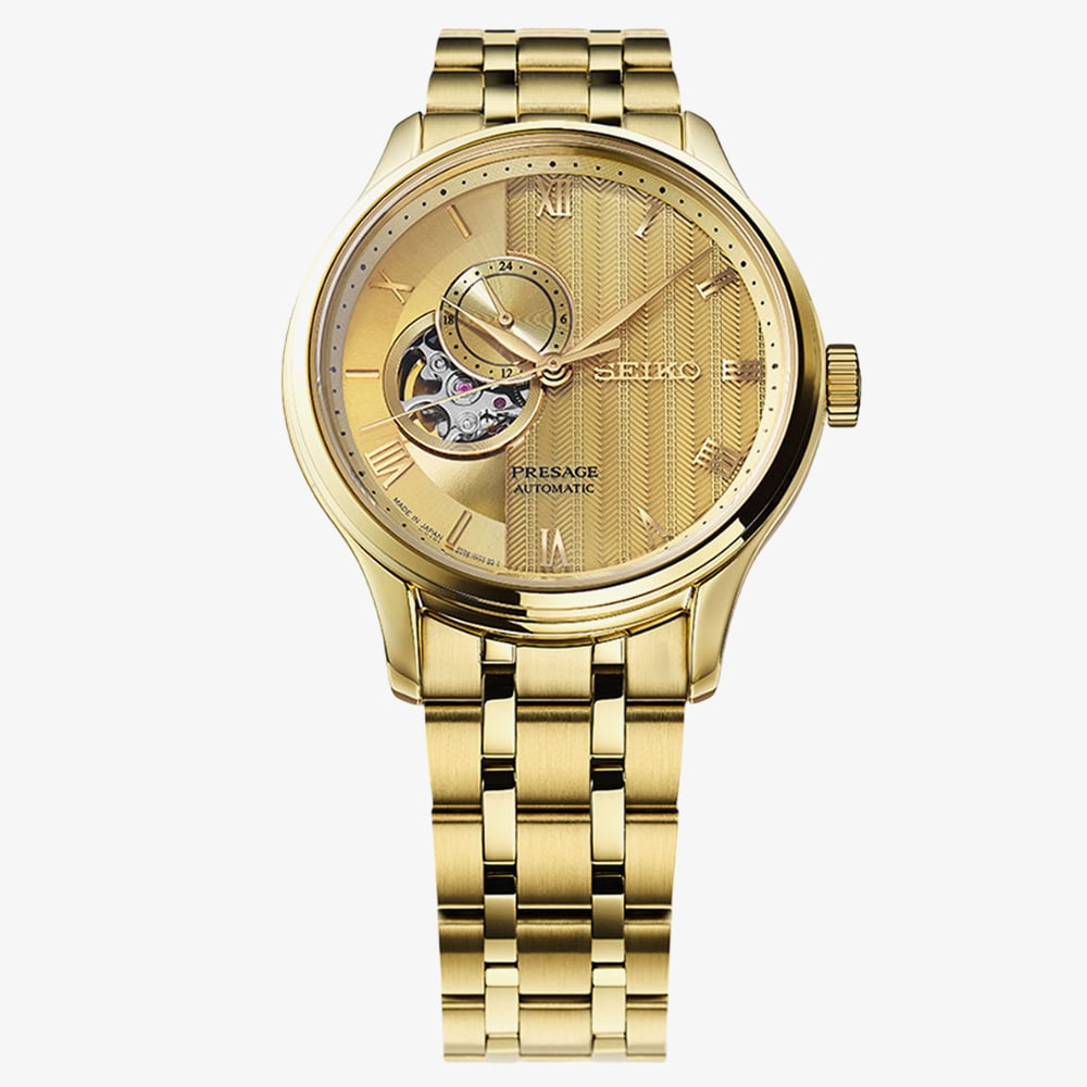 Seiko Mens Presage Zen Garden Kyoto Golden Age Watch SSA468J1
