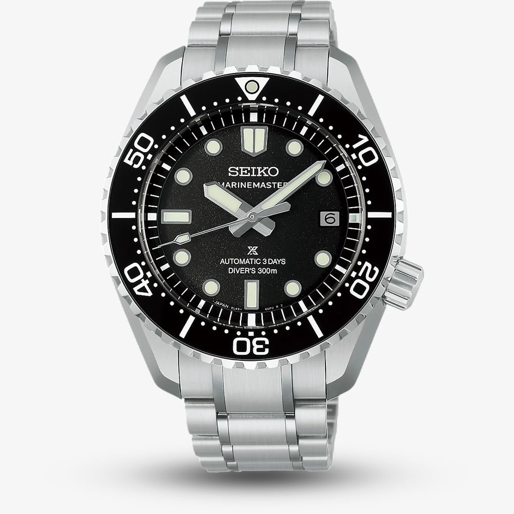 Seiko Mens Limited Edition Prospex Marinemaster 1968 Heritage Black Dial Watch HBF001J1