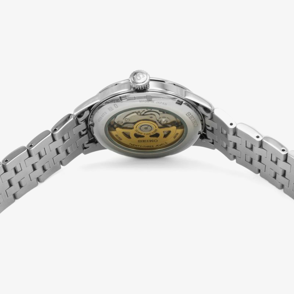 Seiko Mens Presage Automatic Blue Bracelet Watch SRPB41J1