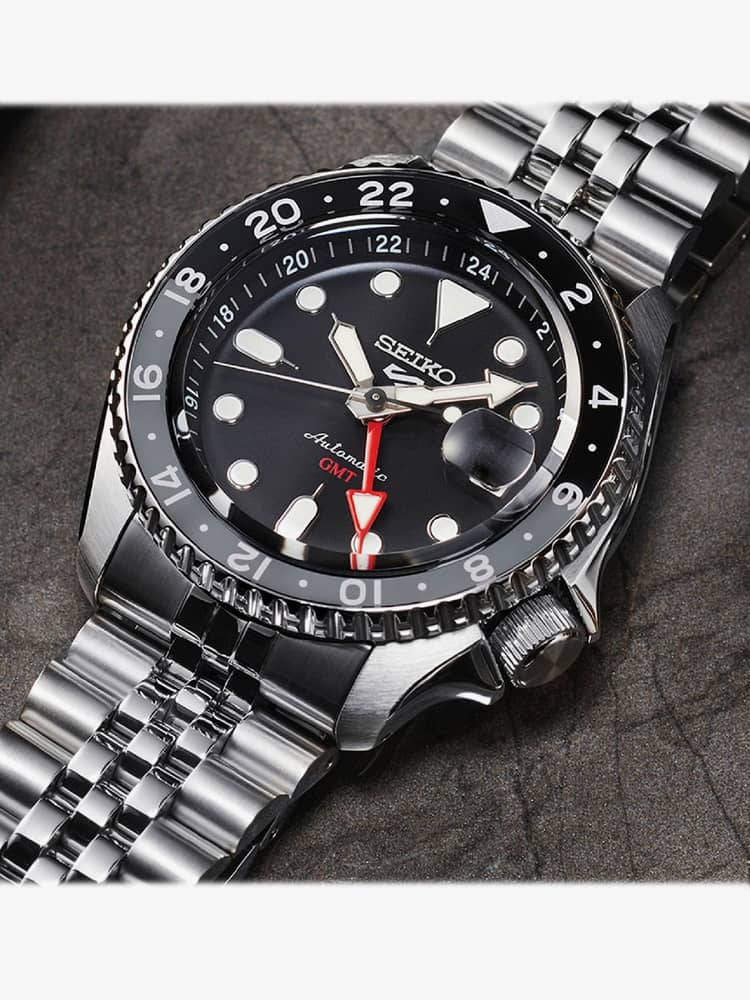 Seiko Mens 5 Sports ‘Black Grape’ GMT SKX Re-Interpretation Watch SSK001K1