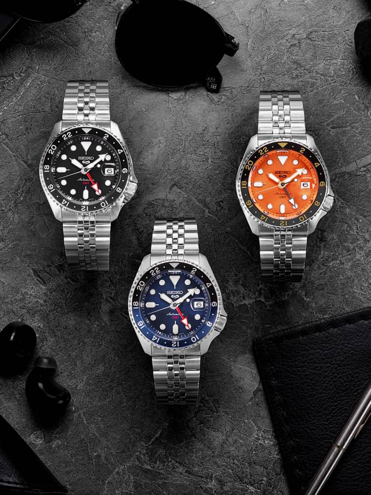 Seiko Mens 5 Sports ‘Blueberry’ GMT SKX Re-Interpretation Watch SSK003K1