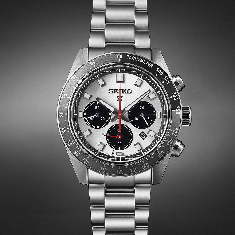 Seiko Mens Prospex Speedtimer ‘Go Large’ Silver Solar Watch SSC911P1