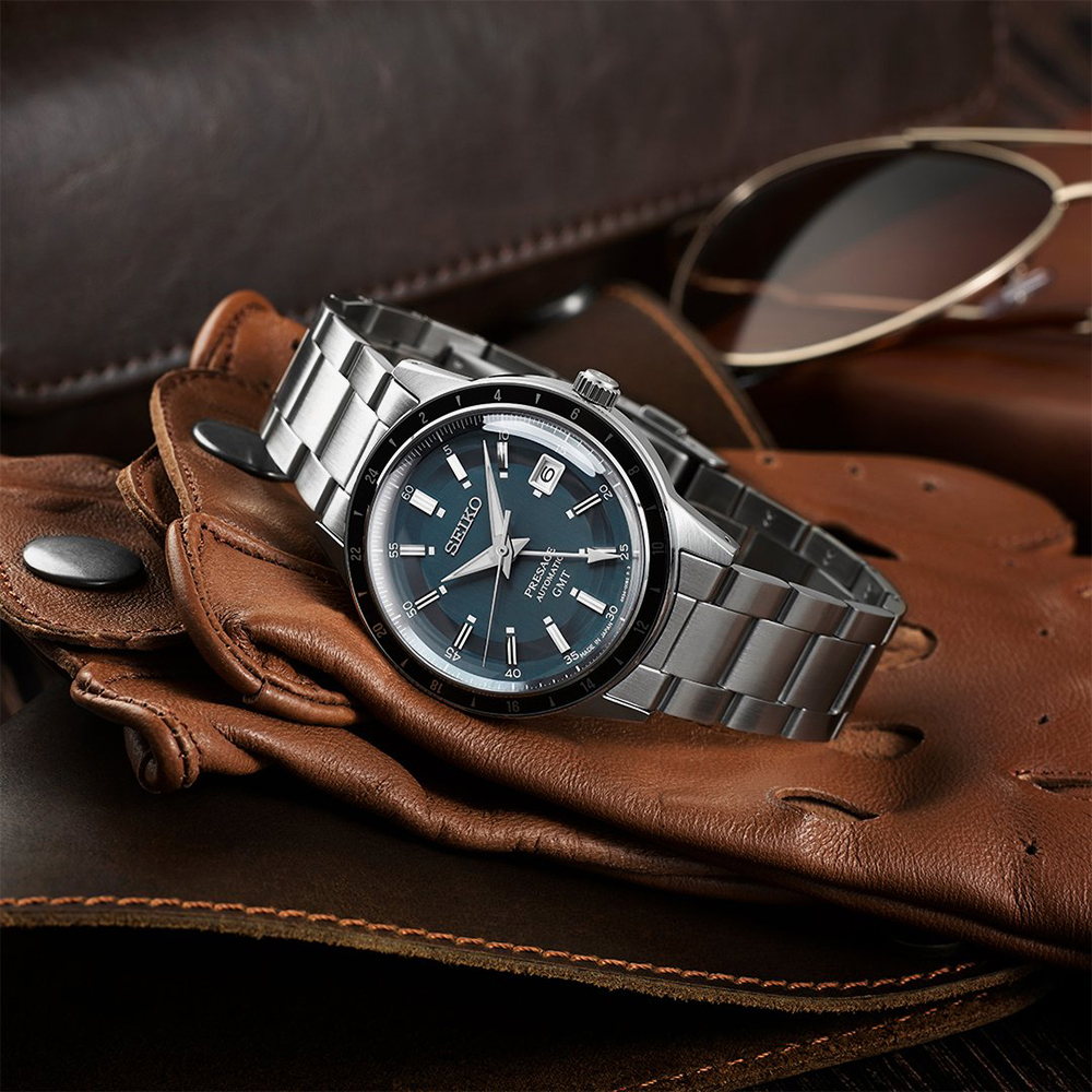 Seiko Mens Presage Petrol Blue Style 60s Road trip Watch SSK009J1