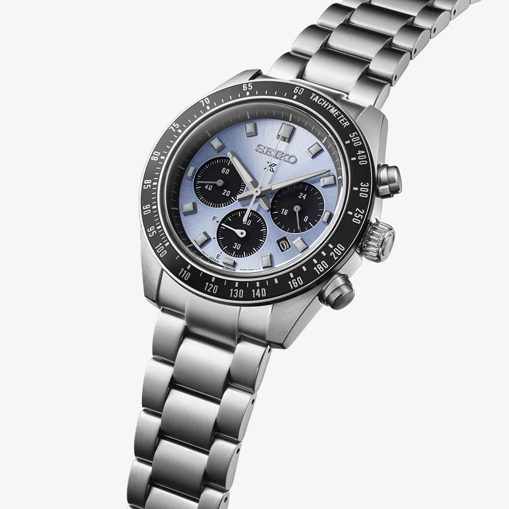 Seiko Prospex Crystal Blue Speedtimer Solar Chronograph Watch SSC935P1