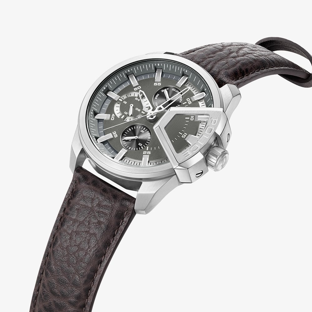 Police Mens Underlined Grey Dial Chronograph Watch PEWJF0005703