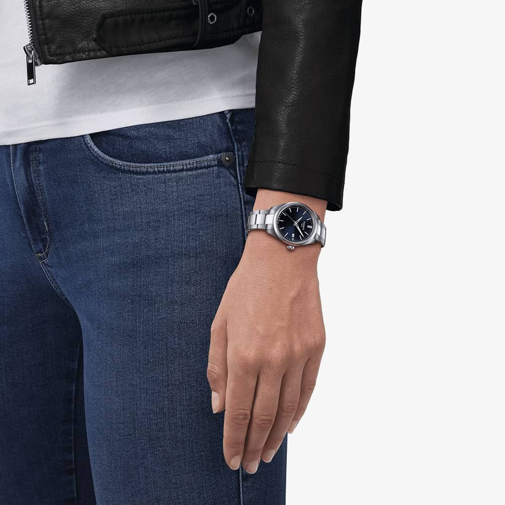 Tissot Ladies PR 100 Silver & Blue Watch T1502101104100