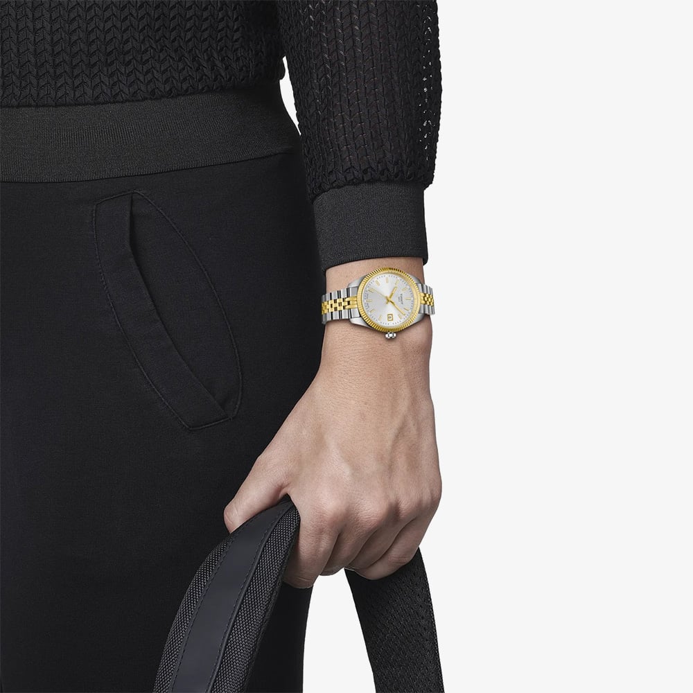 Tissot Ladies Ballade Two Tone Sunray Dial Watch T156.210.22.031.00