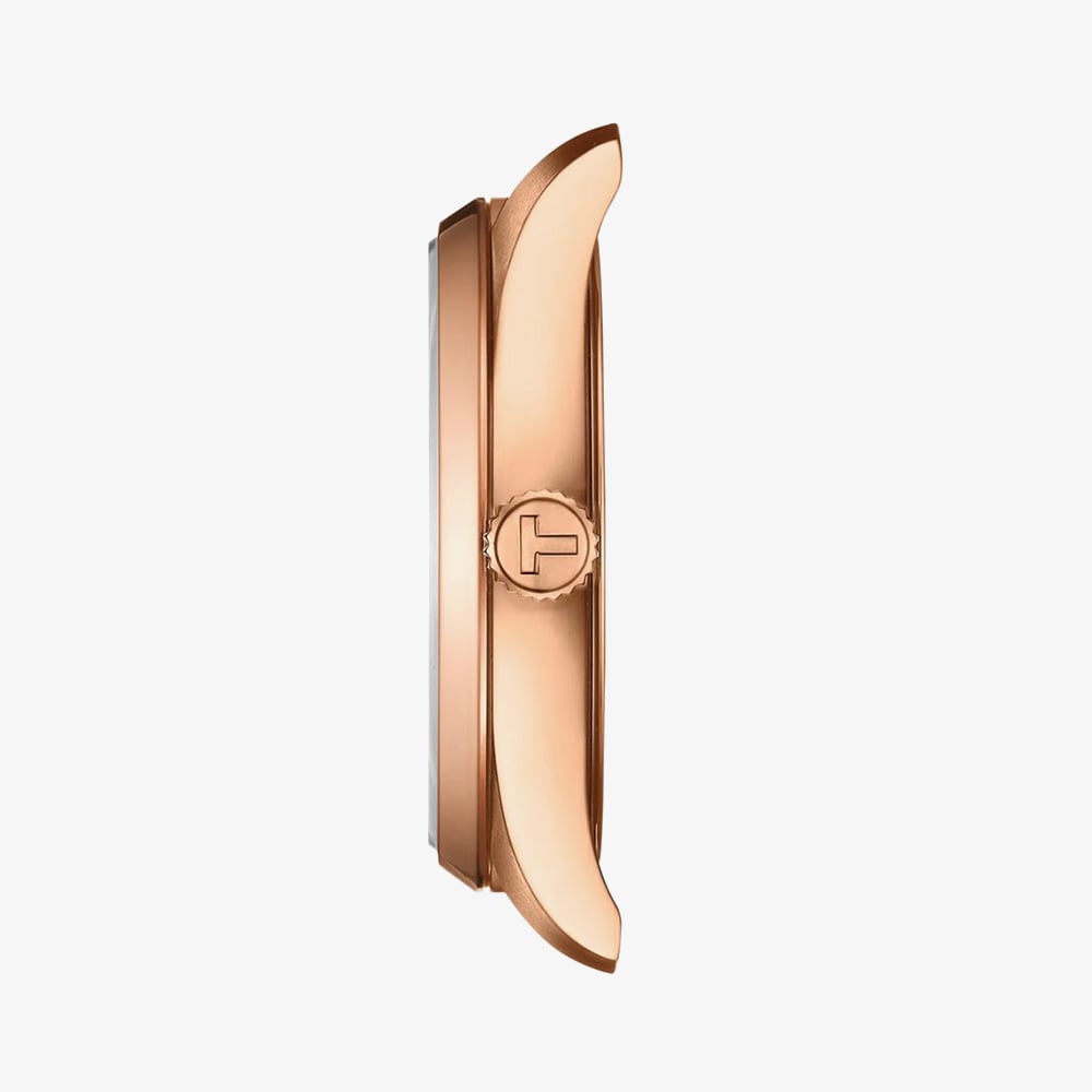 Tissot Ladies PR 100 Rose Gold Brown Dial Date Watch T150.210.33.291.00